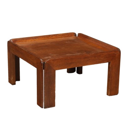 Vintage Coffee Table from the 1970s Exotic Wood Veneer Solid Wood
