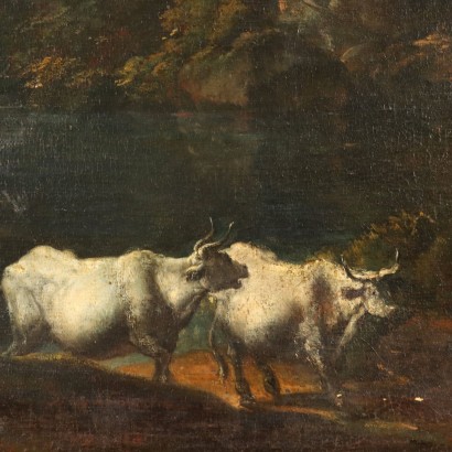 Landscape painting with Herds