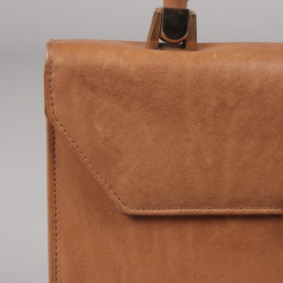 Vintage-Tasche aus karamellfarbenem Leder