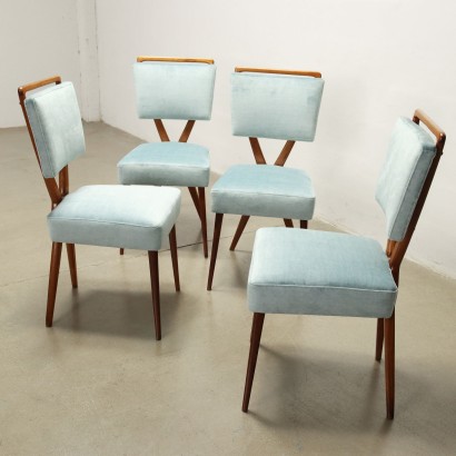 Grupo de 4 sillas, silla argentina años 50, sillas argentina años 50
