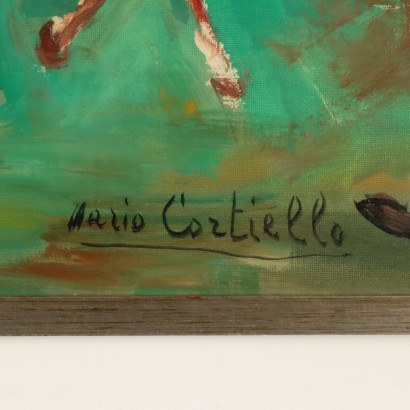 Gemälde von Mario Cortiello, Pulcinella bei den Rennen, Mario Cortiello, Mario Cortiello, Mario Cortiello, Mario Cortiello, Mario Cortiello