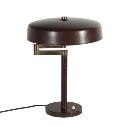 Vintage Table Lamp from the 1950s Enamelled Aluminium Brass