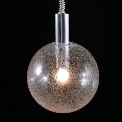 Vintage Lamp Flos Sfera 1960s-70s Chromed Aluminium Glass