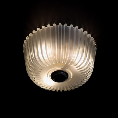 Vintage Deckenlampe der 1960er Jahre Messing Glas Beleuchtung