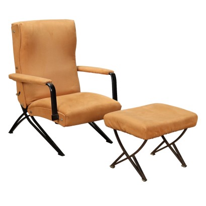 Vintage Sessel mit Fußhocker von Formanova der 1960er Jahre Metall