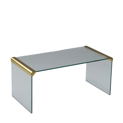 Vintage Coffee Table T33 by Gallotti & Radice Glass Italy 1980s