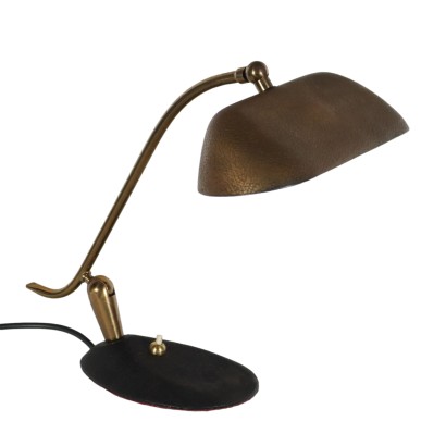 Vintage Table Lamp from the 1950s Enamelled Metal Brass Lighting