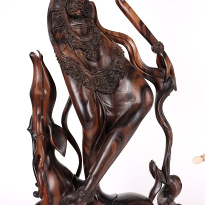 Sculpture of Female Figure in Wood