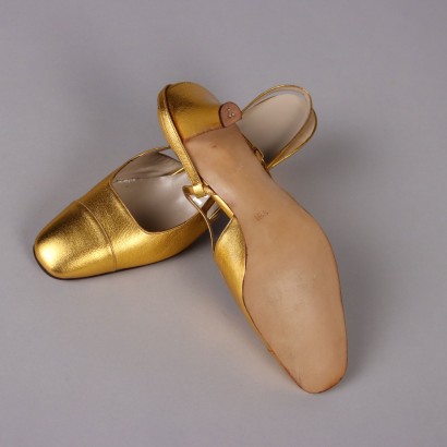zapatos de oro de la vendimia