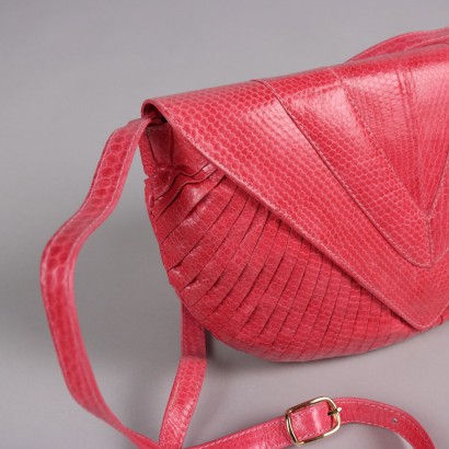 Pink Vintage Clutch Bag with Belt