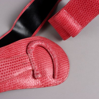 Pochette vintage rose avec ceinture