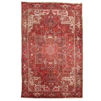 Ancient Heriz Carpet Iran Cotton Wool Big Knot Handmade
