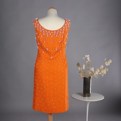 Orangefarbenes Vintage-Kleid