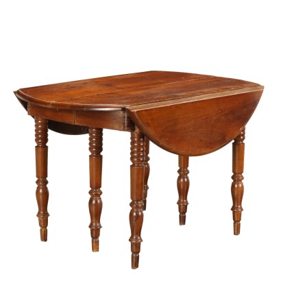 Antiker Ausziehbarer Tisch Zweite Mitte des XIX Jhs Mahagoni Holz