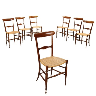 Antike Stühle aus Chiavari Ende des XIX - Anfang des XX Jhs Buchenholz