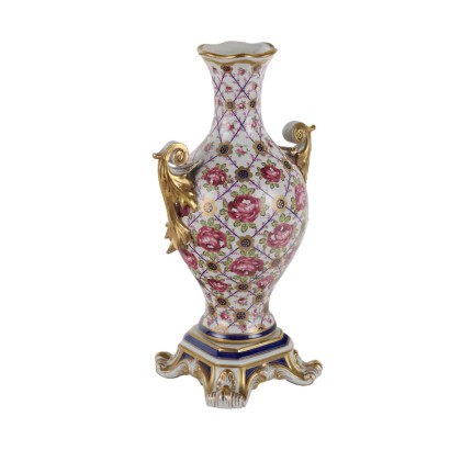 Ancient Vase First Half '900 Sèvres Porcelain Vegetables Decorations