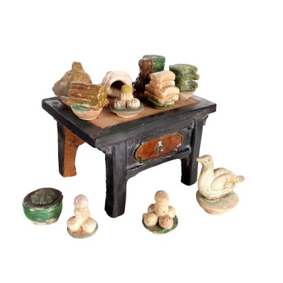 Mesa de altar de cerámica esmaltada Sancai