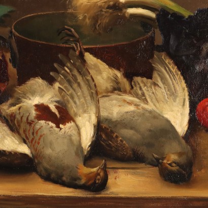 Painting by Frantisek Zikmund ,Still life with game and birds,Frantisek Zikmund,Frantisek Zikmund,Frantisek Zikmund,Painting by Frantisek Zikmund ,Frantisek Zikmund