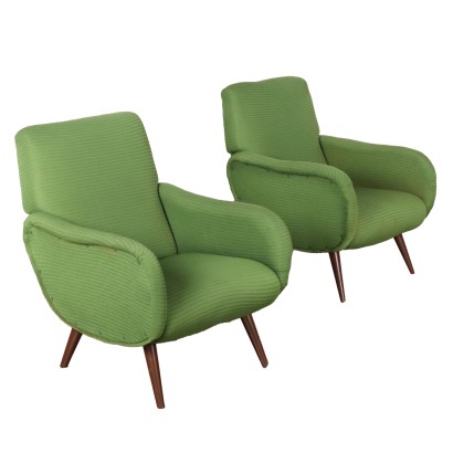Vintage Sessel der 50er-60er Jahre Buchenholz Schaum Stoff