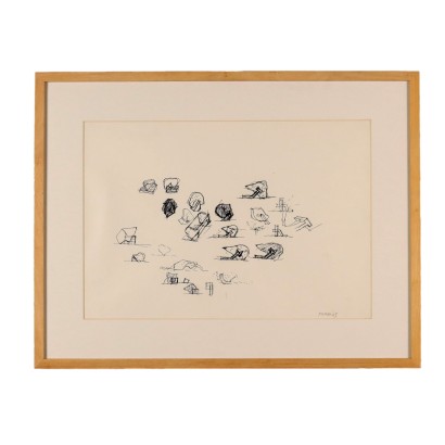 Contemporary Artwork G. Pardi 1969 Untitled Inkwell on Paper