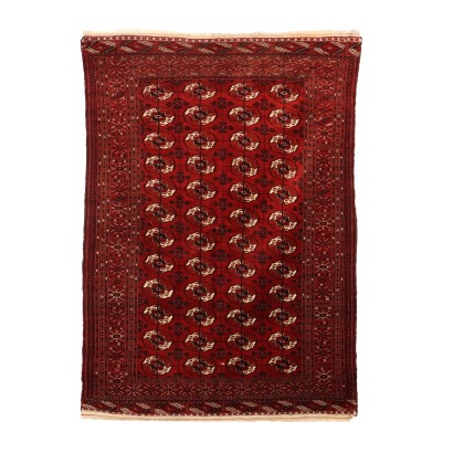 Ancient Bukhara Carpet Turkmenistan Wool Extra-Fine Knot Handmade