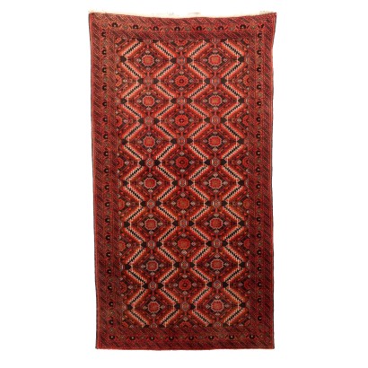 Vintage Beluchi Teppich Iran Wolle Feiner Knoten Handgefertigt