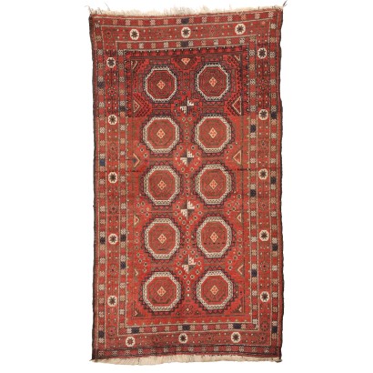 Vintage Beluchi Teppich Iran Wolle Extra-Feiner Knoten Handgemacht