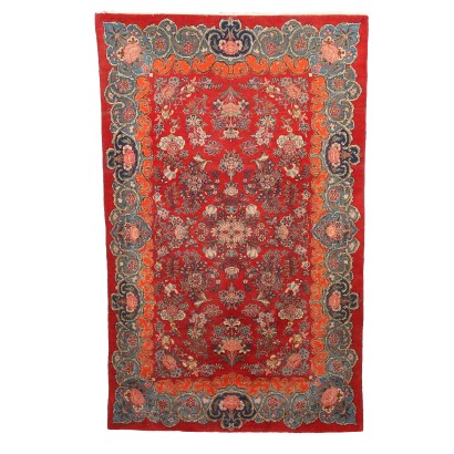Vintage Keshan Carpet Iran Cotton Wool Thick Knot Handmade