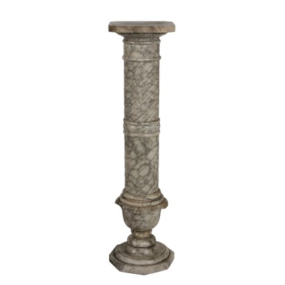Ancient Column White Marble Italy Early XX Century