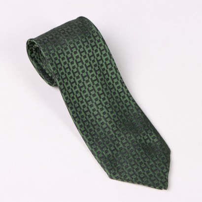 Cravate Vintage Hermès Vert Foncé Vetêments et Textiles Vintage