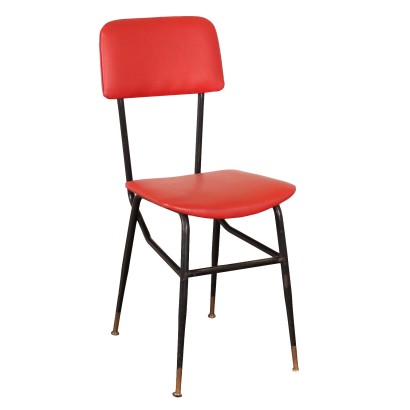 Vintage Stuhl aus Kunstleder Italien der 50er-60er Jahre