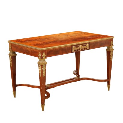 Ancient Writing Desk Louis XVI Style Mahogany Feather France '800