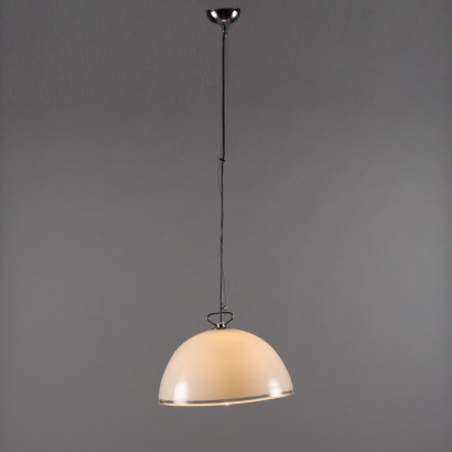 Vintage Ceiling Lamp Artemide Onfale Glass Italy 1980s