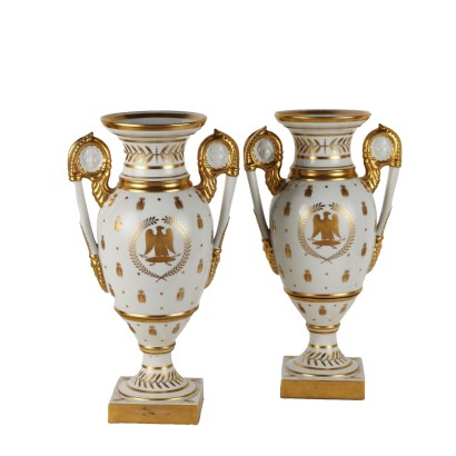 Coppia di Vasi in Porcellana Napoleone III