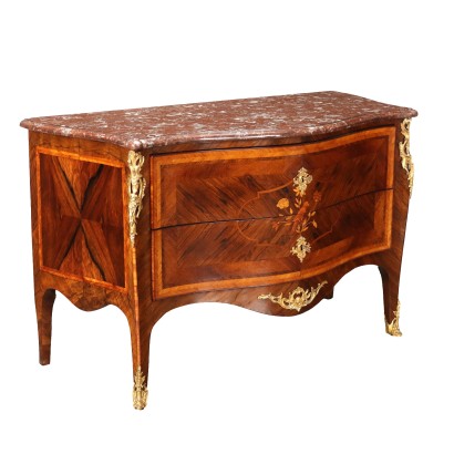 Commode Rococo Palissandre Italie XVIII Siècle