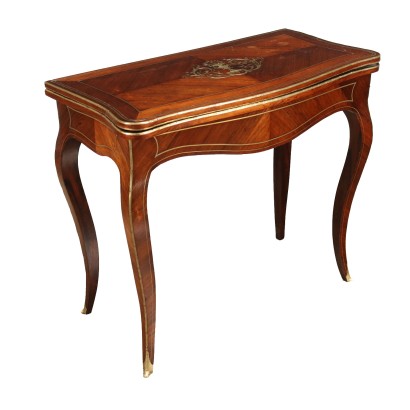 Antiker Spieltisch im Napoleon III Stil Exotisches Holz Frankreich