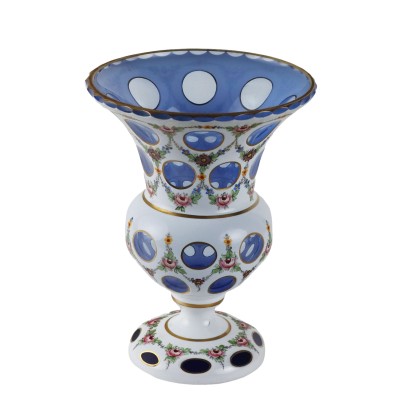 Ancient Bohemian Crystal Vase XX Century
