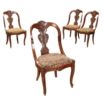 Group of 4 Louis Philippe Chairs Genoa Second Quarter of the '800