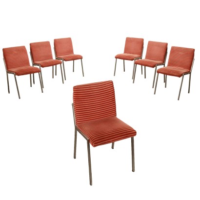Formanova Effe 901 Chairs Cloth Metal Italy 60s-70s