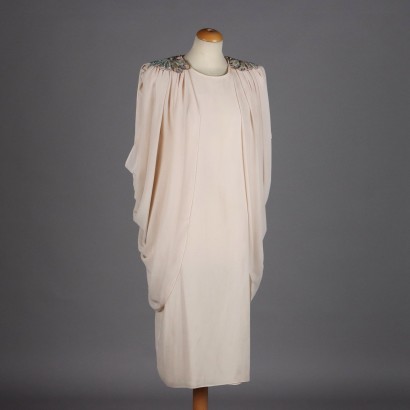 Robe Vintage en Soie Rose Pâle Taille L Italie Années 80