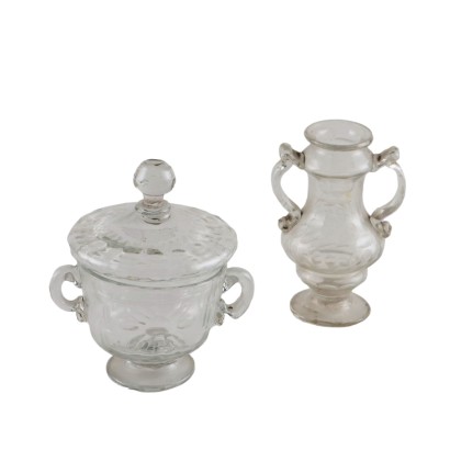 Coupe et petit vase en verre de Murano