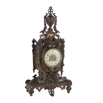 Ancient Eclectic Style Clock Eclectic Style Bronze XIX-XX Century