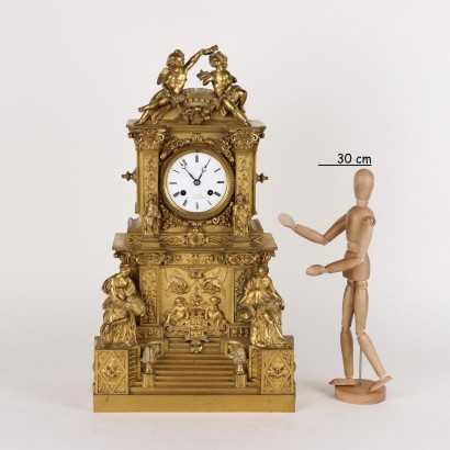 Support Clock in Gilt Bronze