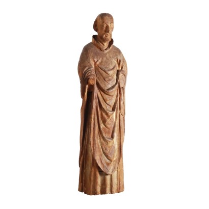 Ancient Wooden Sculpture of an Apostle XV Century