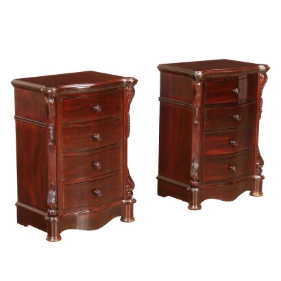 Pair of Coffee Tables in Louis Philippe Style Mahogany XX Century