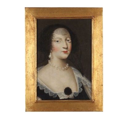 Portrait d’une Jeune Dame Huile su Toile Italie XVIIIe Siècle