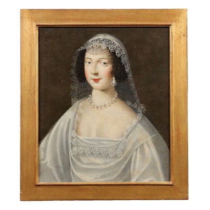 Portrait peint d'une jeune mariée