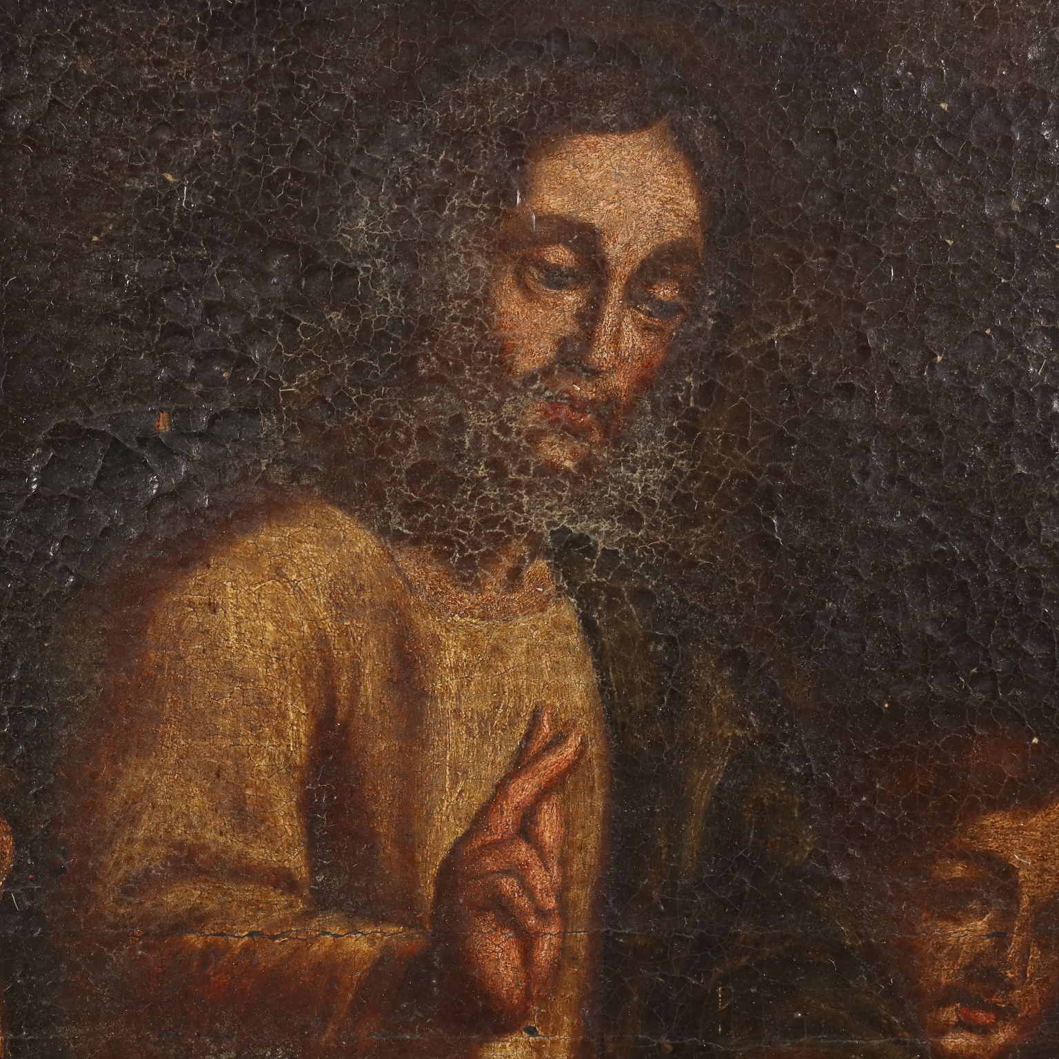 Dipinto Antico '600-'700 L'Ingresso di Gesù a Gerusalemme Olio su Tela