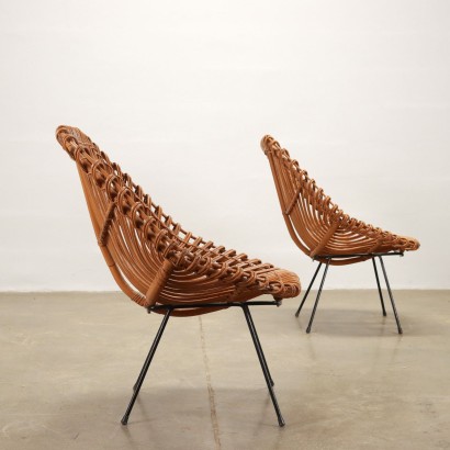 Wicker armchairs from the 60s