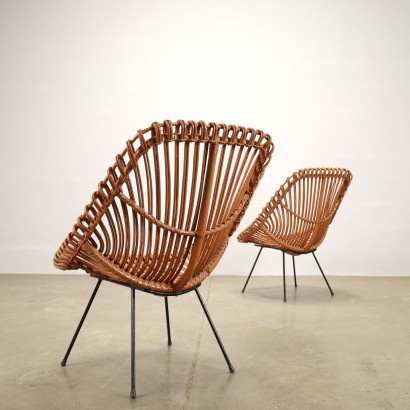 Wicker armchairs from the 60s